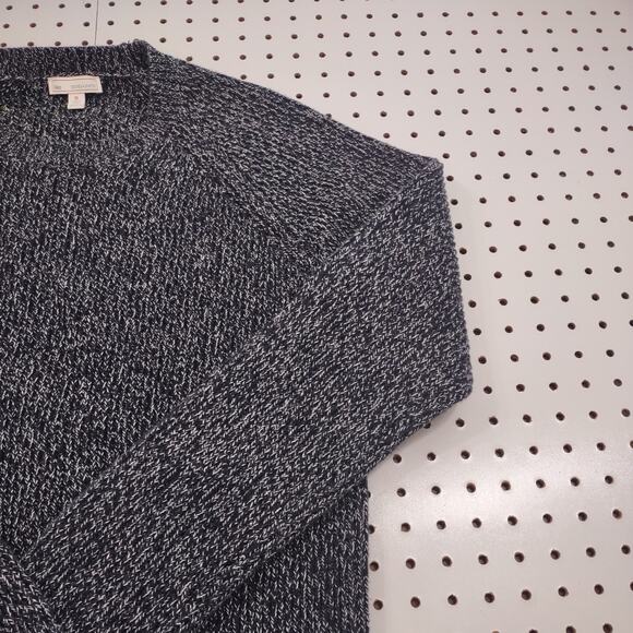 Gap Navy & Gray Flecked Crew Neck Sweater, Thick Knit, Size Large - Picture 6 of 7